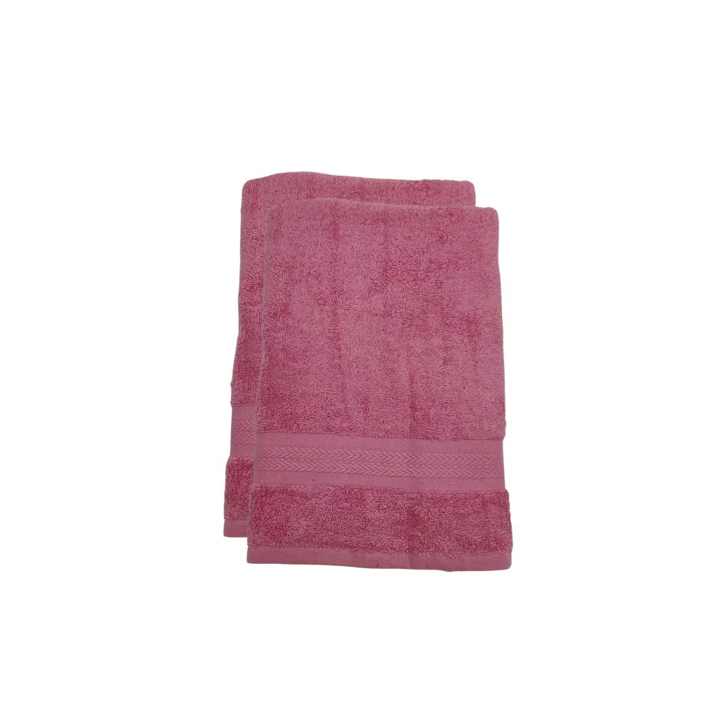 BYFT Home Essence (Pink) Premium Hand Towel (40 x 70 Cm - Set of 02) 100% Cotton Highly Absorbent, Hotel Quality Bath linen 550 Gsm